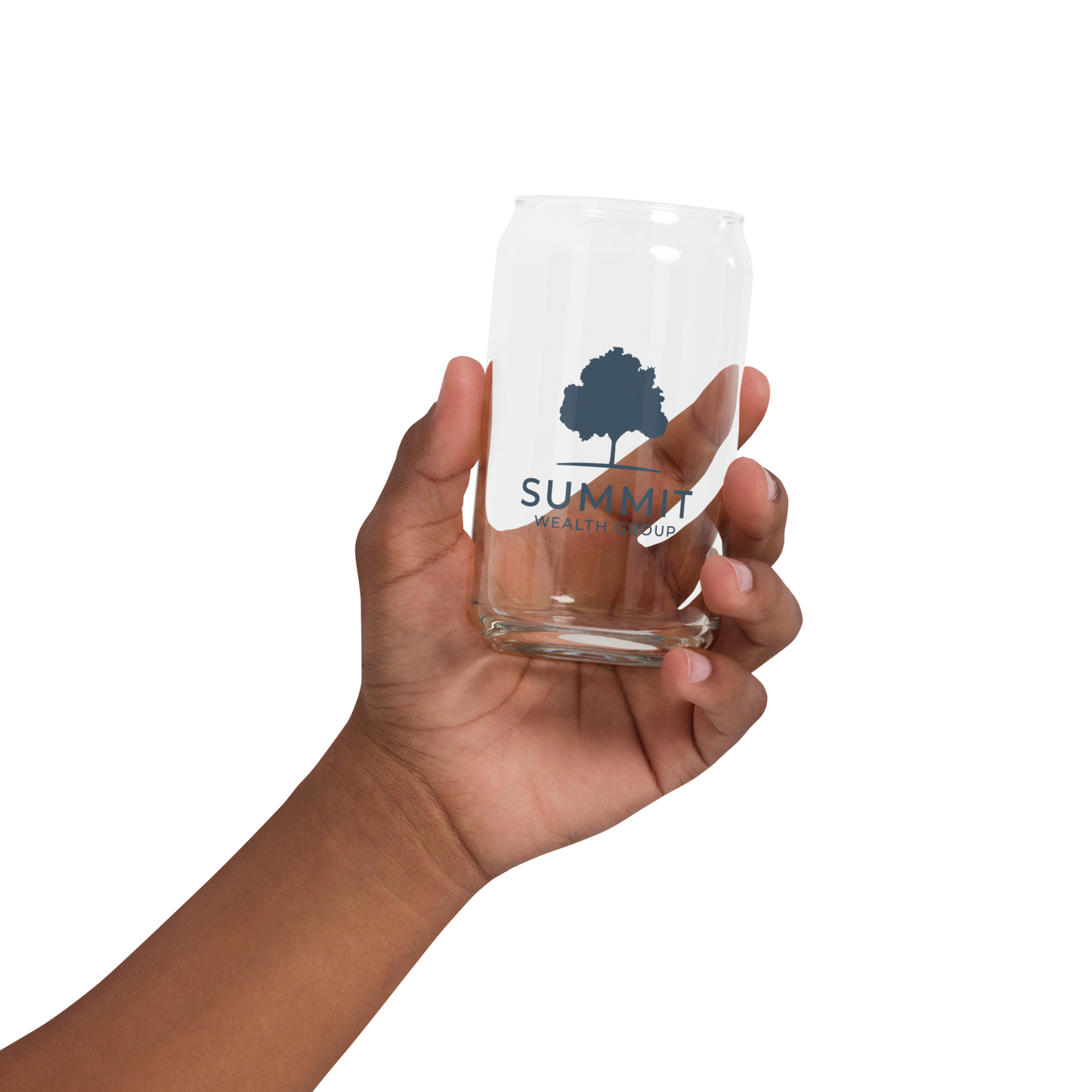 Summit Logo Can-Shaped Glass with Lid