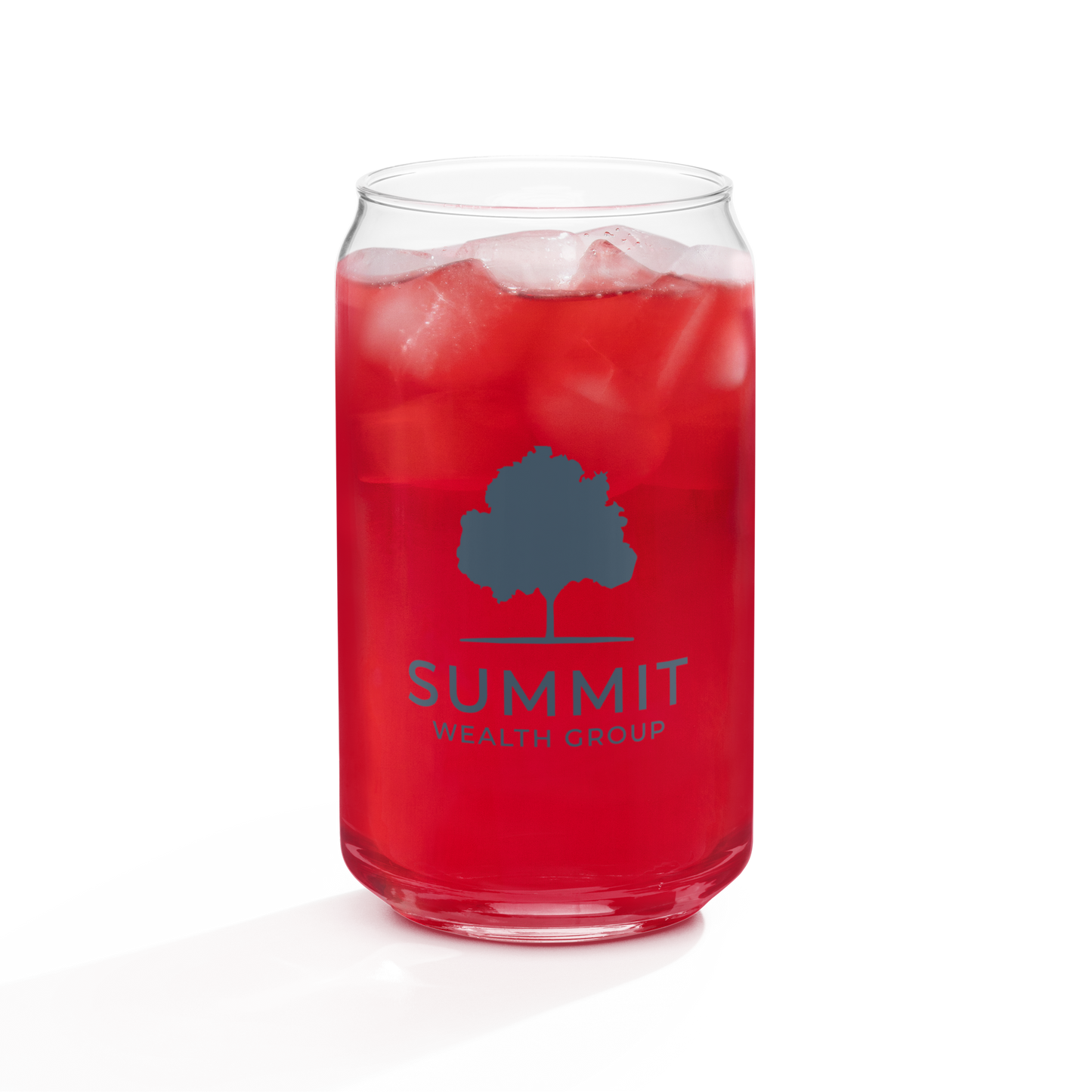 Summit Logo Can-Shaped Glass with Lid