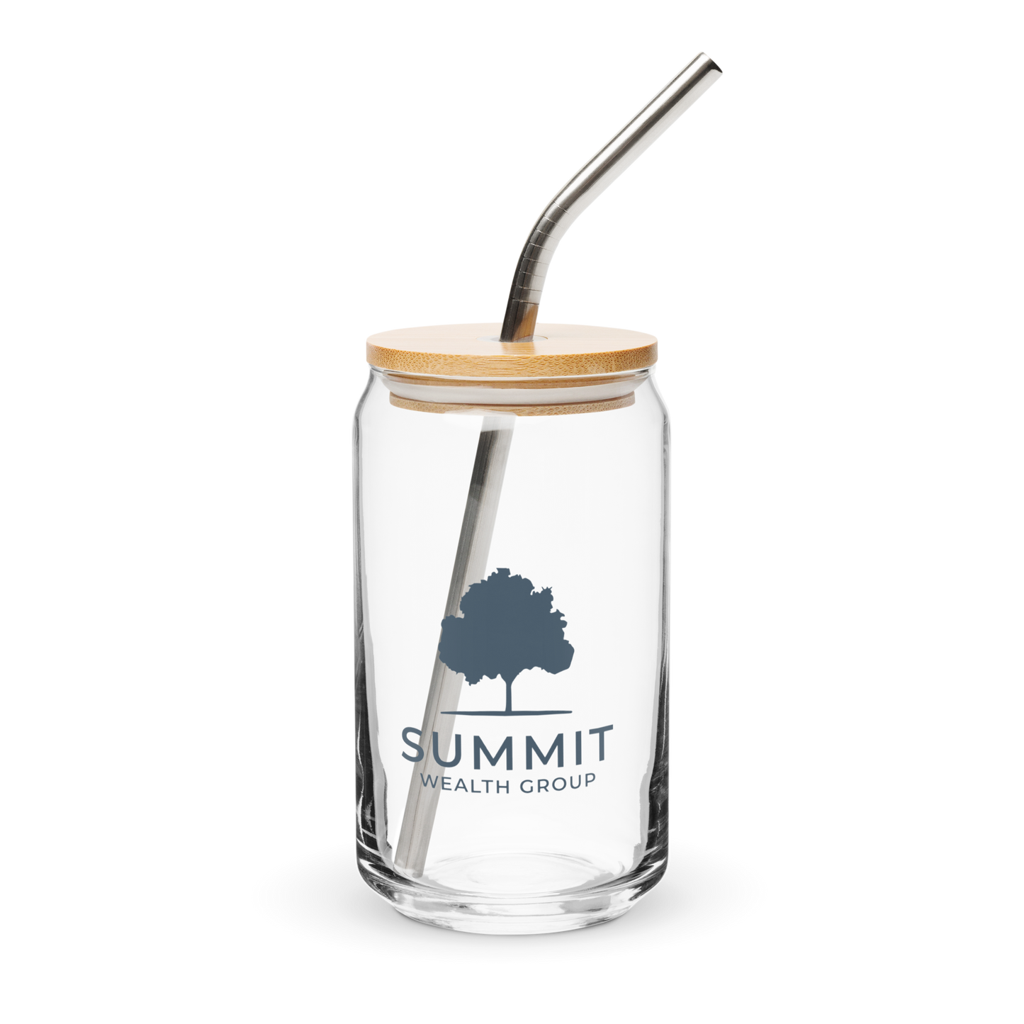 Summit Logo Can-Shaped Glass with Lid