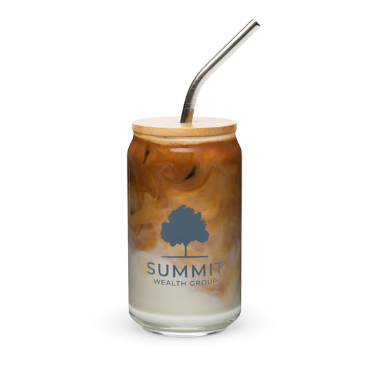 Summit Logo Can-Shaped Glass with Lid