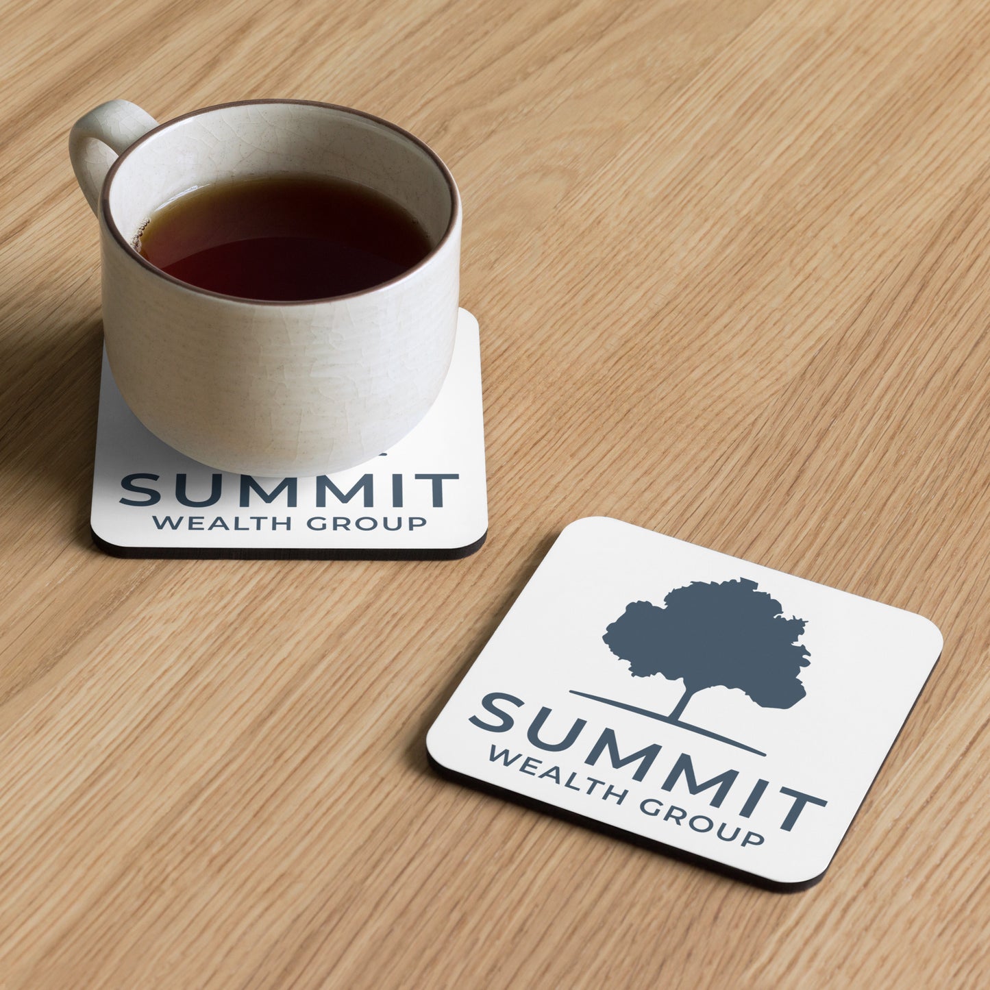 Summit Wealth Group Cork-back Coaster