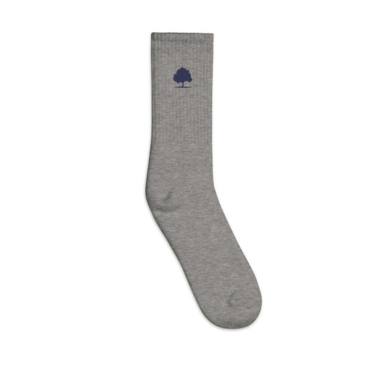 Summit Tree Embroidered Socks