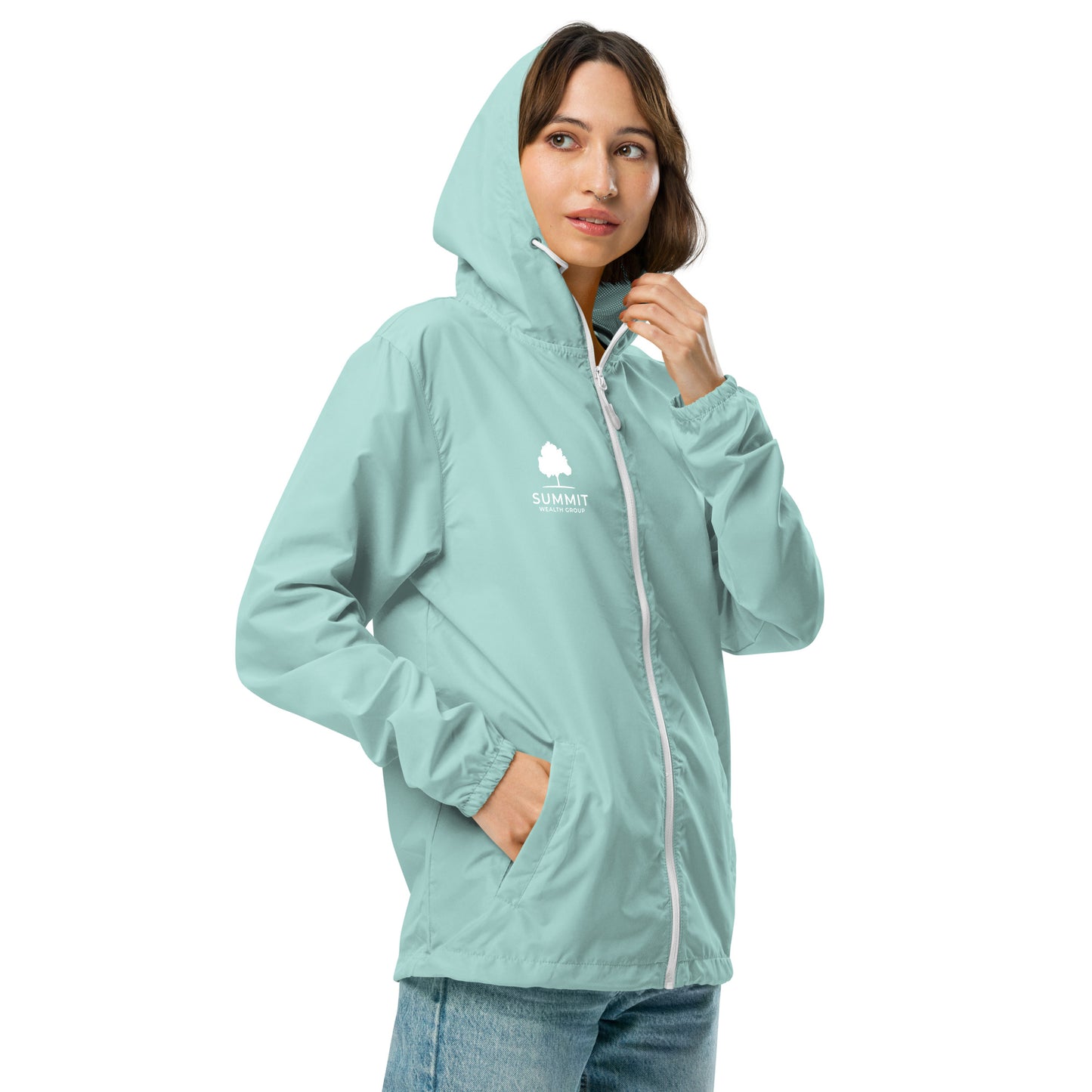 Unisex lightweight zip up windbreaker